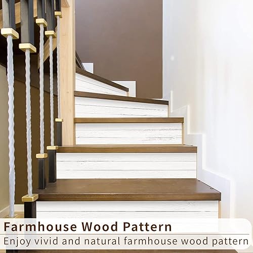 Miniatura 8 de Funlife - 13 adhesivos de vinilo desmontables para escaleras, autoadhesivos e impermeables, para peldaños de escaleras, 39.,37 x 7.09 pulgadas
