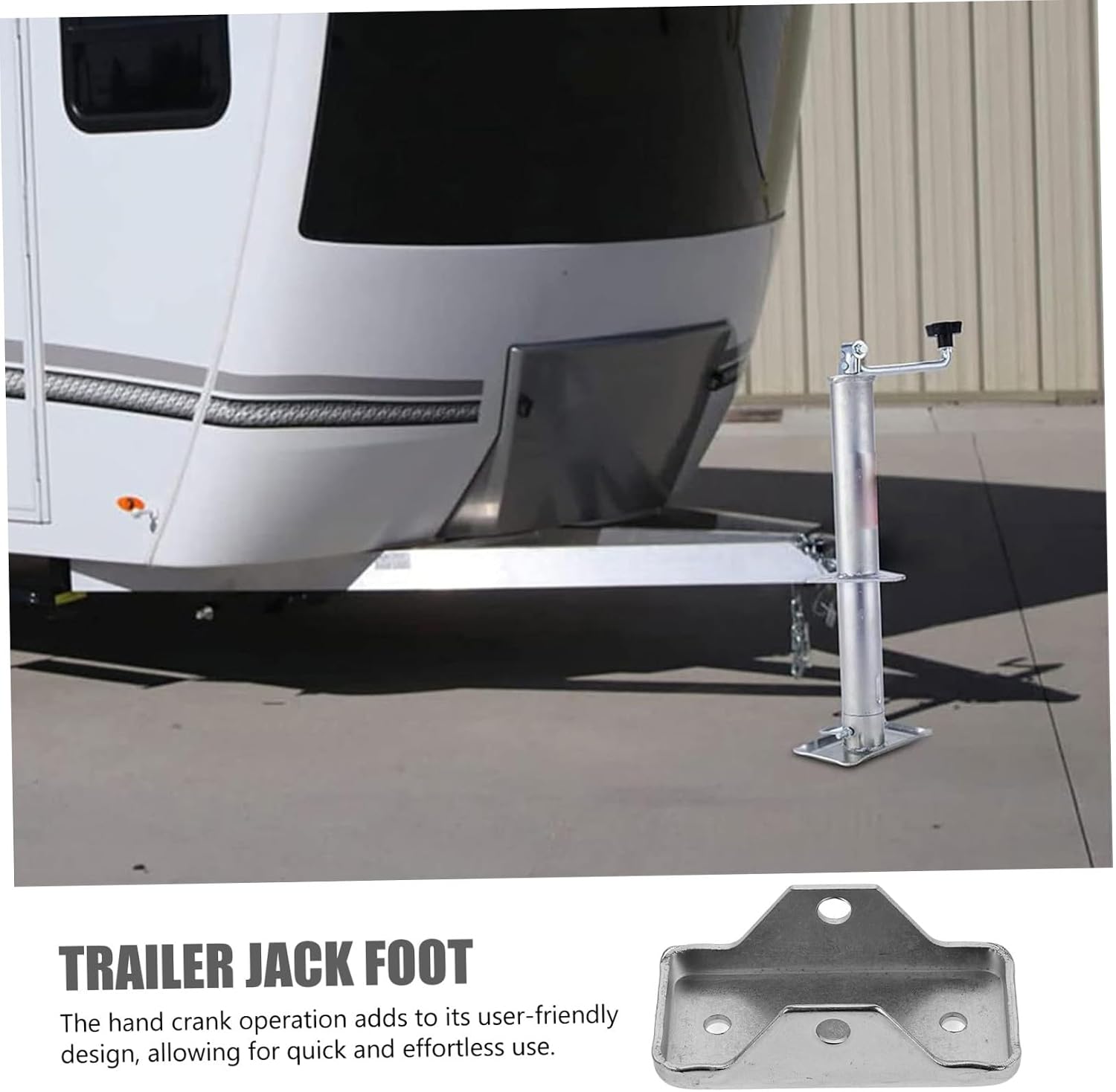 Trailer Jack Foot Plate with Base Heavy-Duty Trailer Jack Accessories for Rv Stabilizer Legs for Outdoor and Travel Use