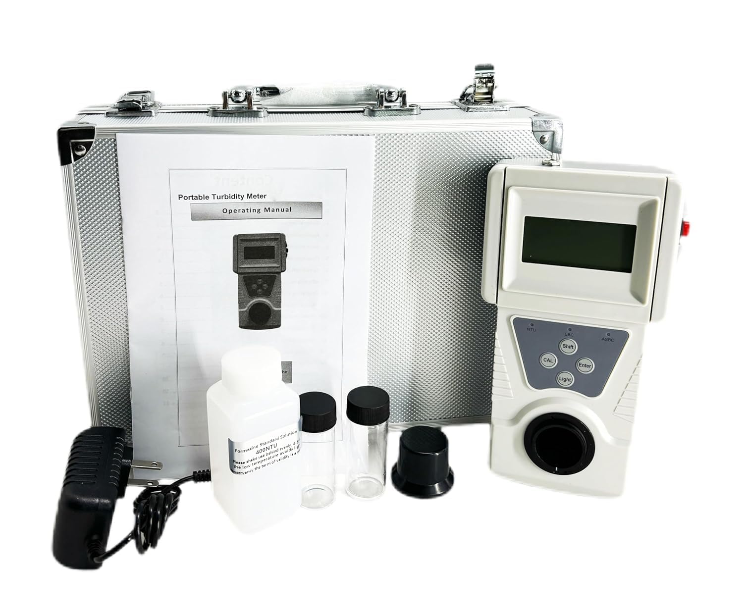 Lab Turbidity Meter Turbidity Analyzer with Range 0 to 200 NTU Minimum Indication 0.1 NTU Aluminum Alloy Case Formazine Standard Turbidity Solution