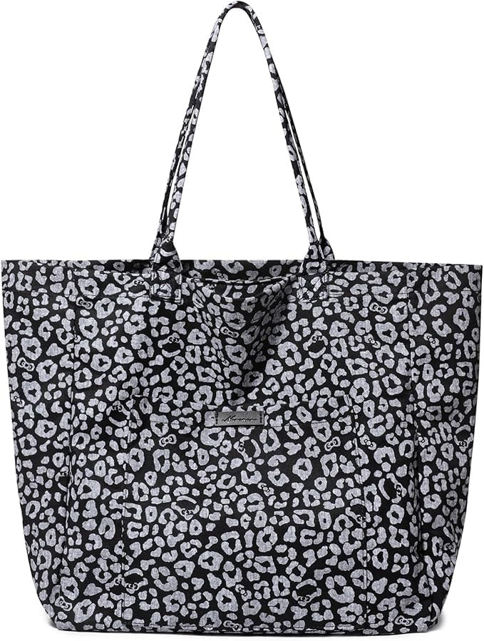 LOTAZAVA Leopard Print Tote Bag for Women Large Leopard Handbag Purse Fashion Shoulder Bag Women Shopper Travel Work