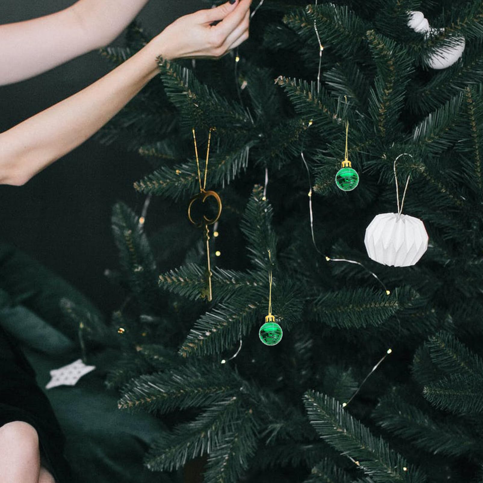 12piezas Adornos De Bola Colgantes para Árbol De Navidad Decoraciones para y Efecto para Celebraciones Navideñas