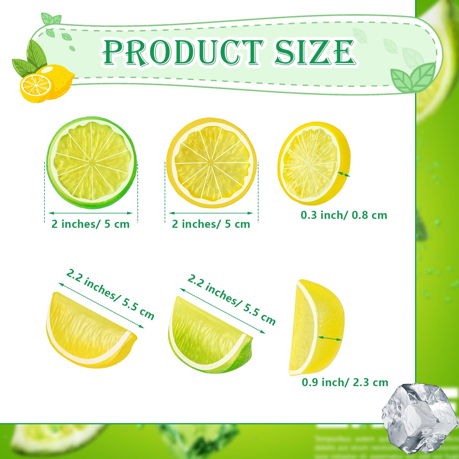 MWOOT 30 Piezas Rodajas de Limón Artificiales, Fruta Artificial para Decoración, Rodajas de Fruta de Simulación Plástica para Fiesta Cocina Boda Centro de Mesa Manualidades DIY Accesorio Fotográfico