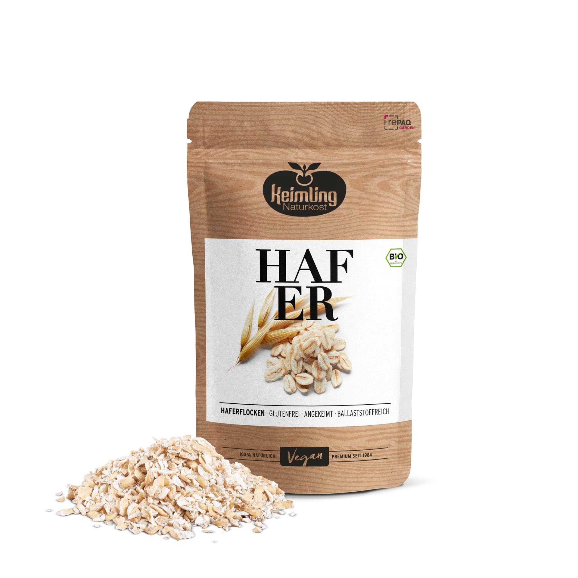 Bio Haferflocken – 2,5 kg – zart/kernig (bitte anpassen) – 100 % Vollkorn aus kontrolliert biologischem Anbau – vegan, ballaststoffreich – Großpackung für Vorrat & Küche