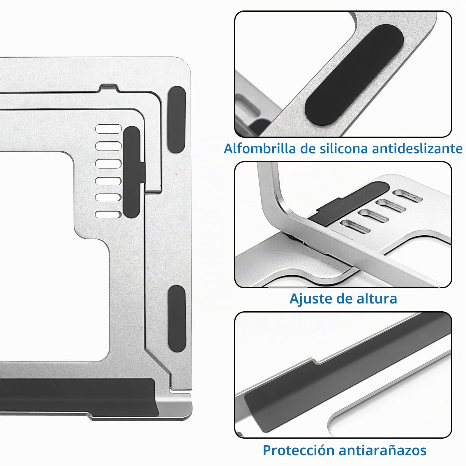 Musiin Soporte plegable para controlador de batería compatible con NI Maschine MK3, Ableton Push3, Akai MPC One+, MPC Live 3, mezclador Behringer con elevación ajustable, portátil de aluminio sólido