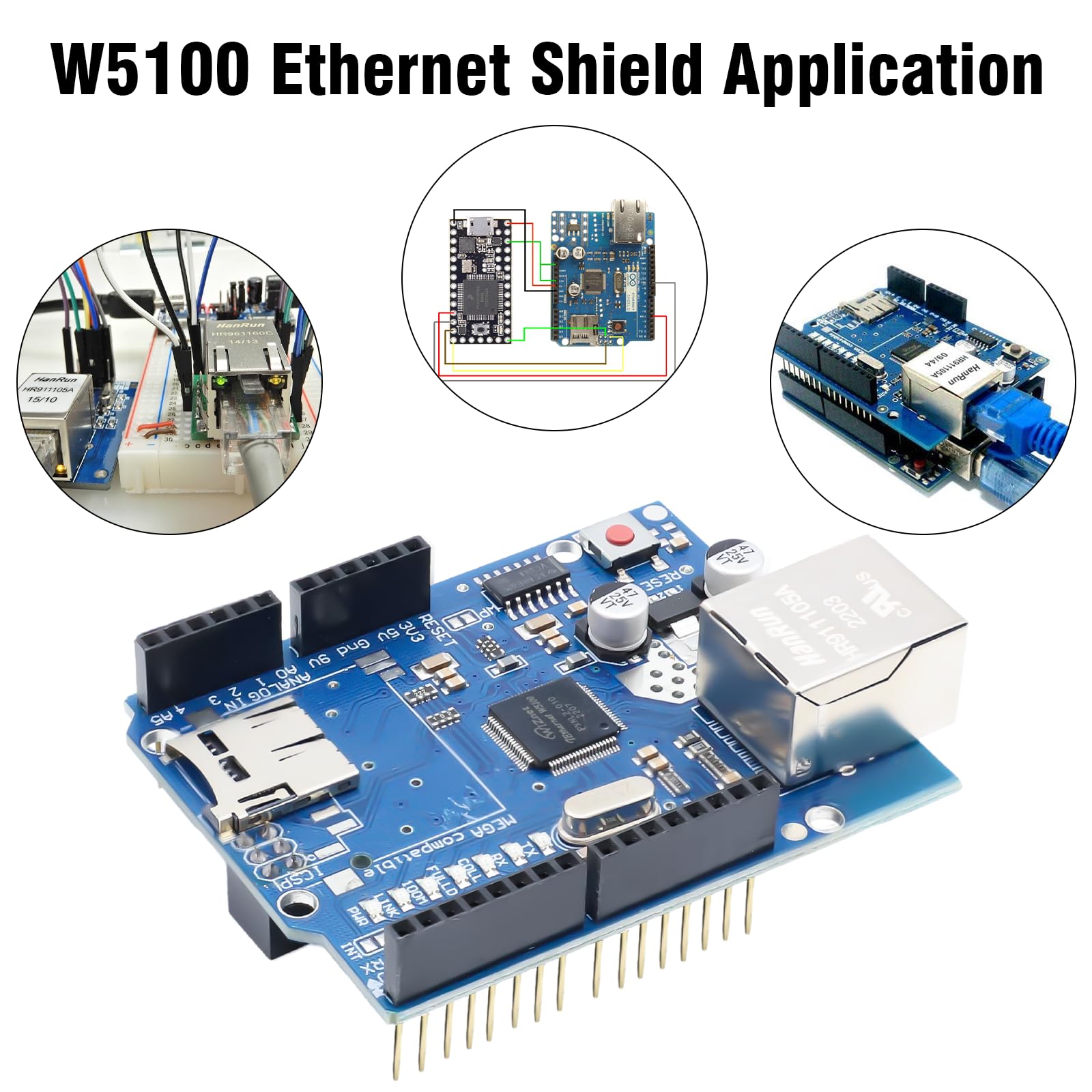 Scheda Ethernet W5100 Per Arduino - Con Slot SD Per Memorizzazione Dati - Foto 7