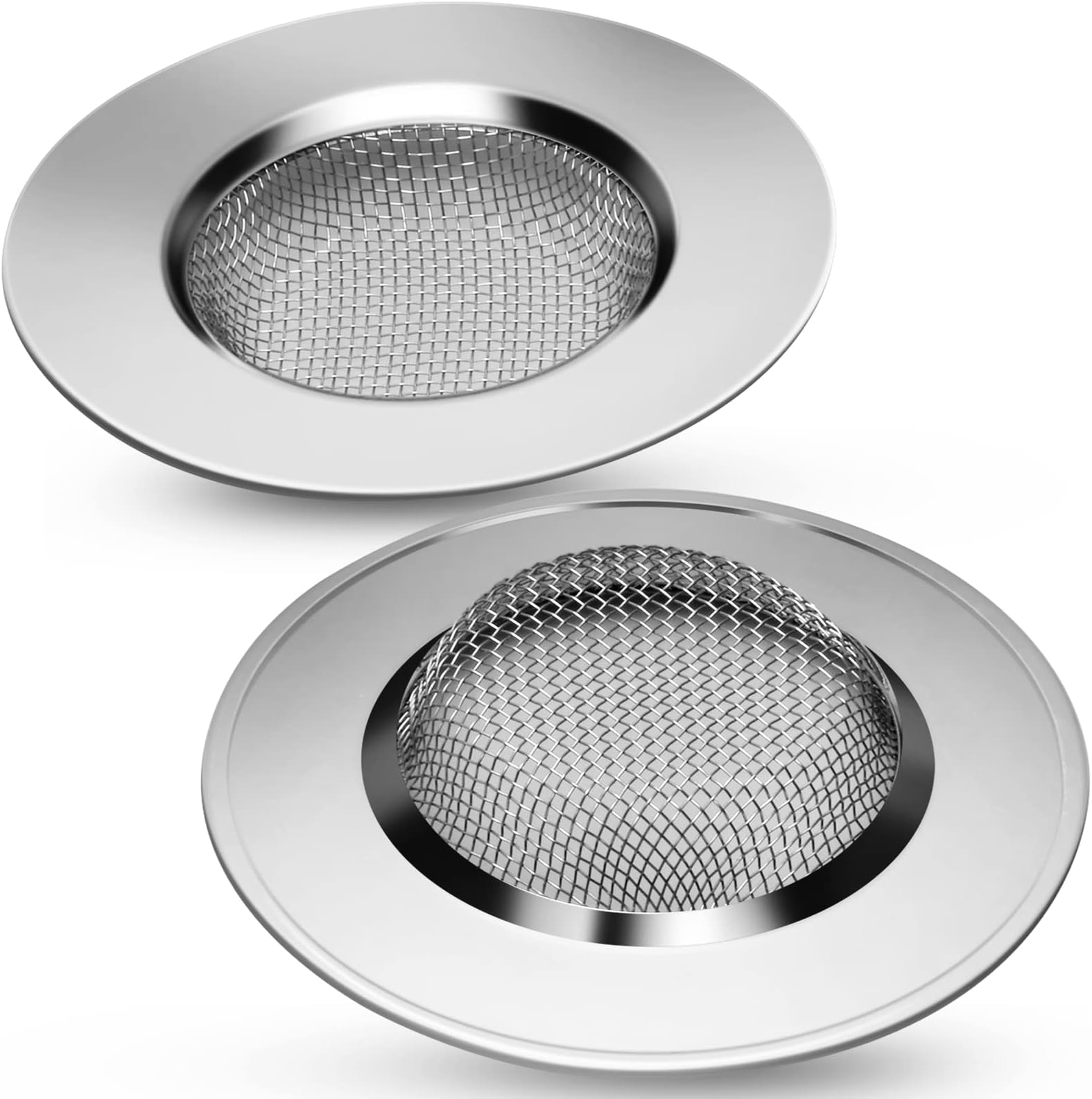LB Trading Stainless Steel Kitchen Sink Strainer Drain Strainer 7.7 cm Set of 2