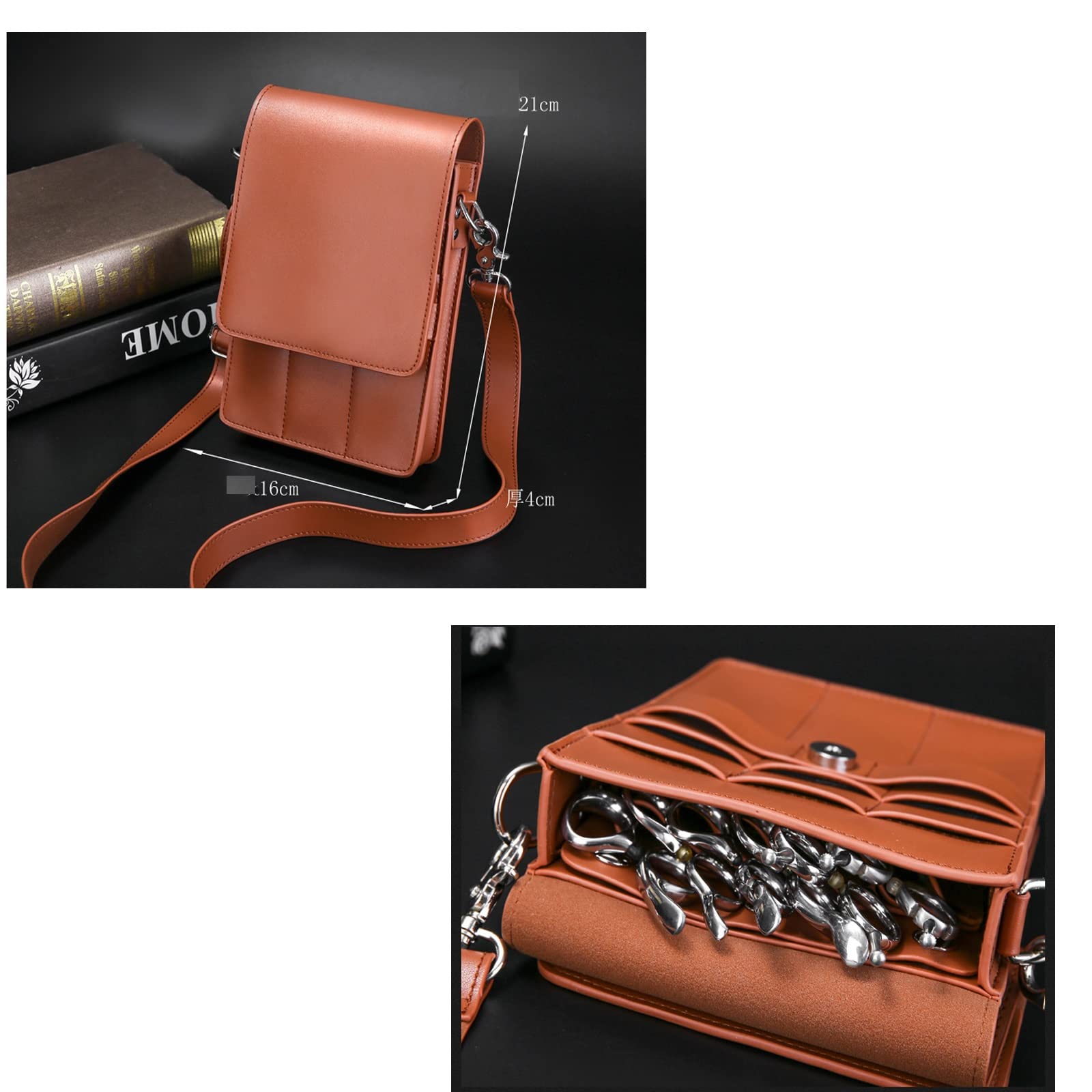 Friseurtasche, Leder Salon Barber Friseur Scherenholster Gürteltasche for Friseure