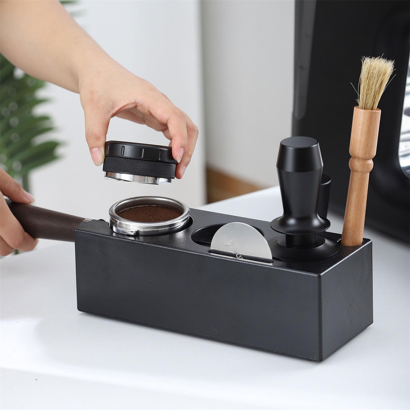 Plataforma profesional de café y herramienta de nivelación, estación de prensado y distribuidor de café, accesorios profesionales