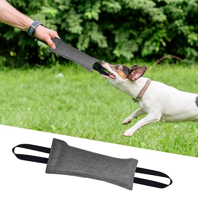 Foto 4 de 7 de BORDEAG Salchicha mordida para Perros: Yute de 30 cm con 2 Asas, Accesorio de Entrenamiento Muy Resistente