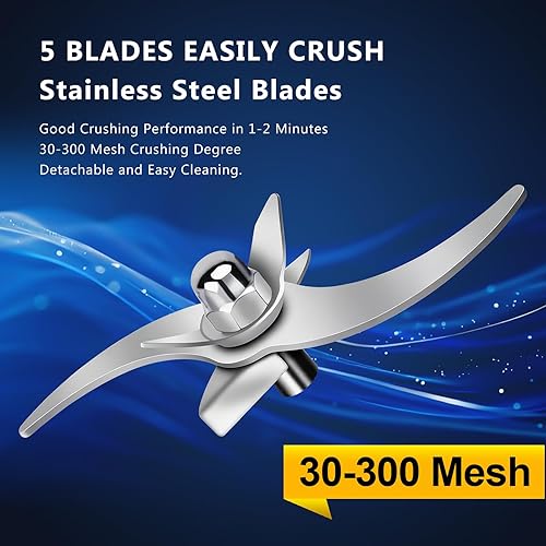 Miniatura 4 de Molinillo eléctrico de grano de 26.46 oz, molino seco de acero inoxidable, para café, especias, hierbas, granos y arroz, máquina de polvo de alta