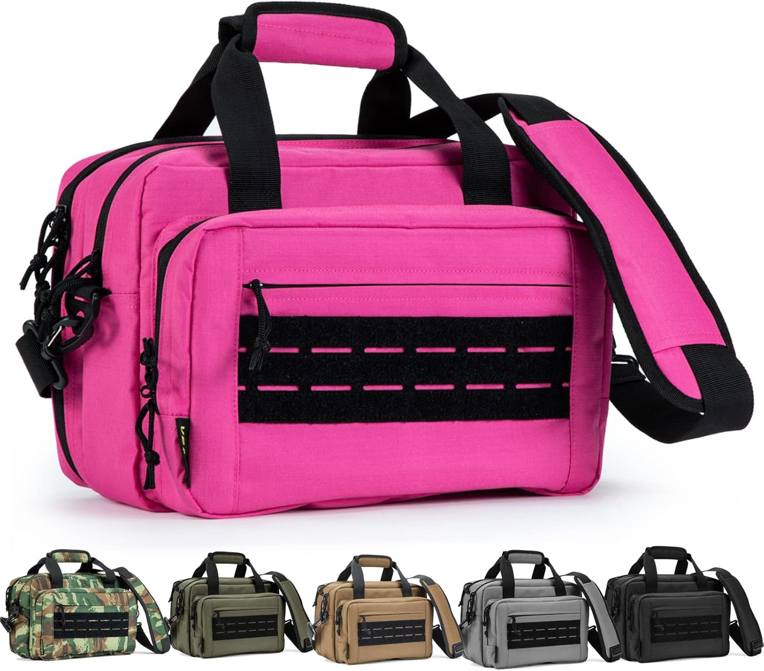 VEAGIA Range Bag,Pistol Case,Gun Range Bags For Handguns And Ammo Pouch 2 Pistols Soft Carrying Shooting Bag