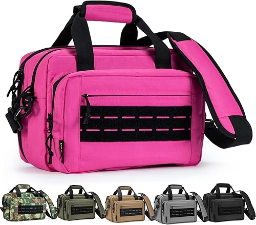 Vista 50 de VEAGIA Bolsa de rango,Estuche de pistola,Bolsas de gama de armas para pistolas y bolsa de munición 2 pistolas suave bolsa de tiro de transporte Camo