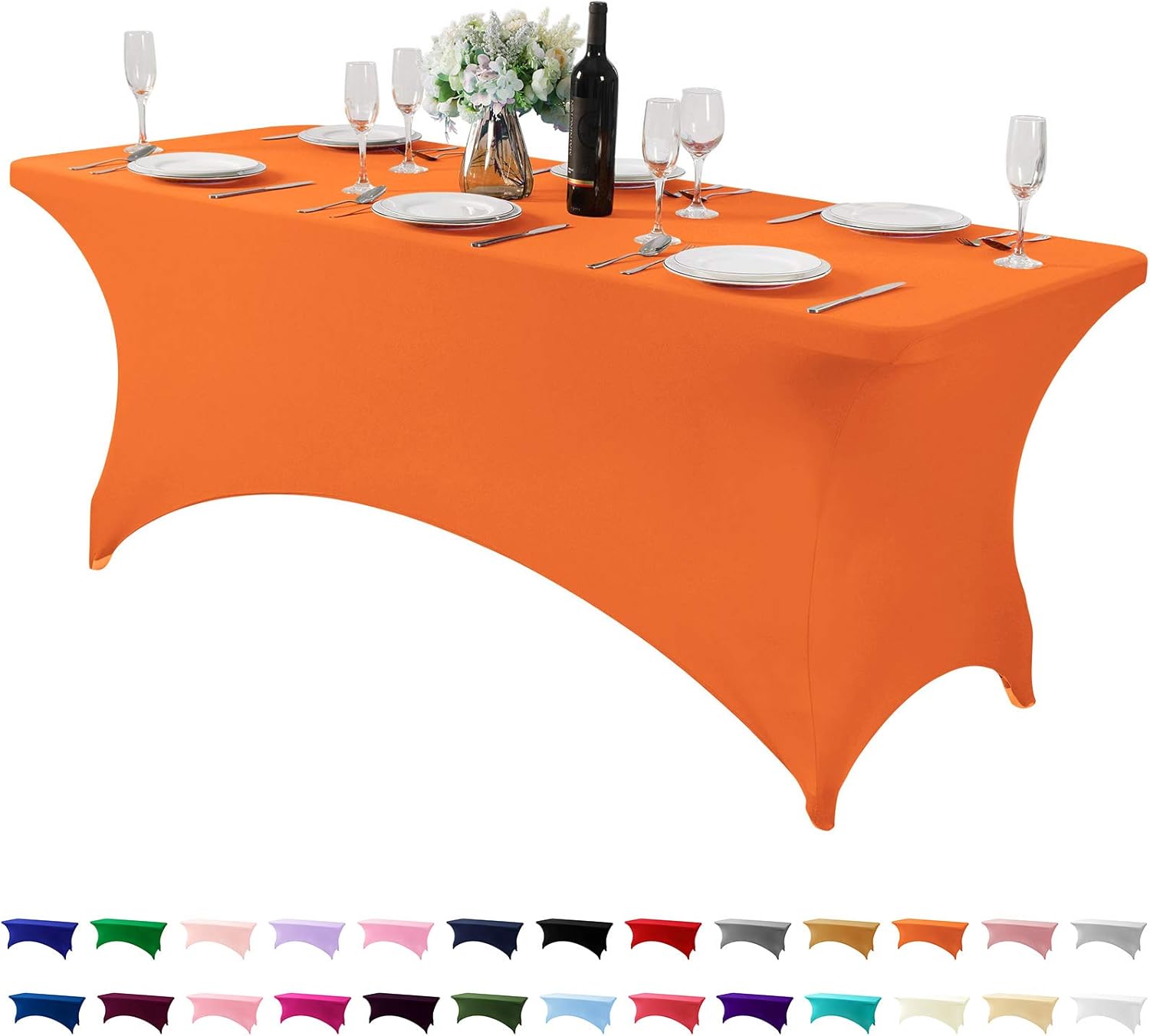 Hezuzo Spandex Table Cover for 6Ft Table Universal Fitted