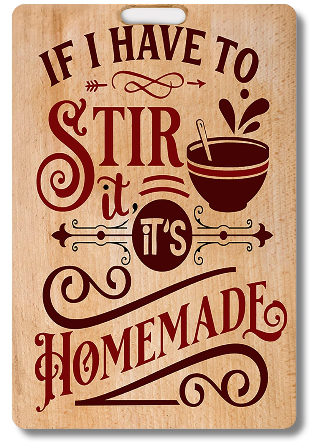 Kitchen Décor Metal Sign for Home - Metal Plaque With Wood Effect Design for Cooking, Housewarming Gifts, Café, B&B, House, Hotels & Restaurants - Indoor/Outdoor - 20cm x 30cm (Stir it is Homemade)