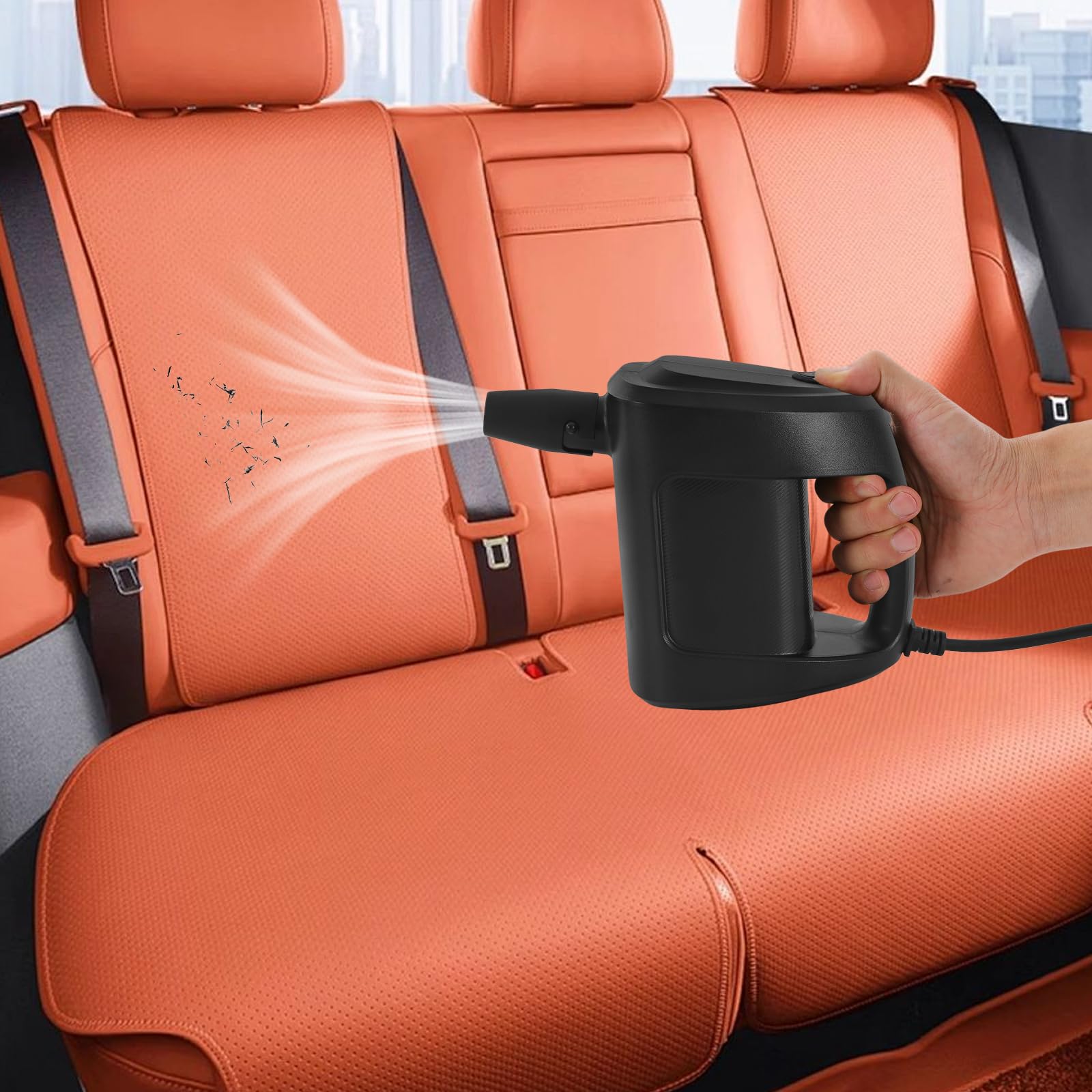 Soffiatore elettrico 350 W Electric Air Duster con 4 ugelli, 33.000 giri/min con velocità del vento 35 m/s, kit di pulizia del PC silenzioso per la pulizia della tastiera del computer, divano, auto