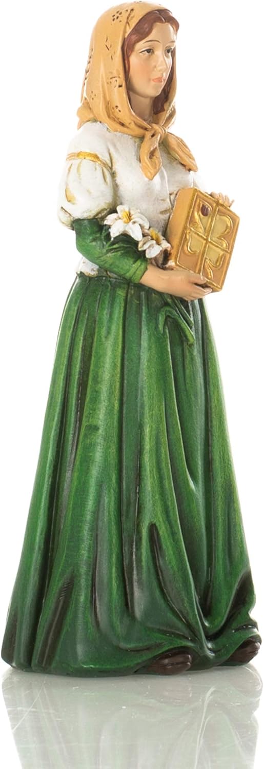 Joseph's Studio by Roman, Renaissance Collection, 6" H ST DYMPHNA Figure, Home Décor, Devout Gift, Prayerful Inspiration (2x2x6)