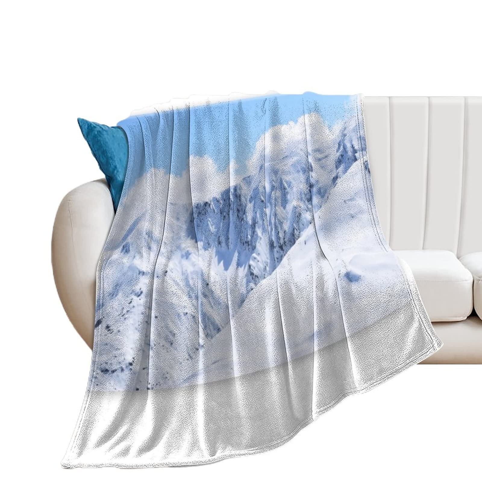 Couverture polaire chaude flanelle légère 152x203cm grand jeté de lit canapé