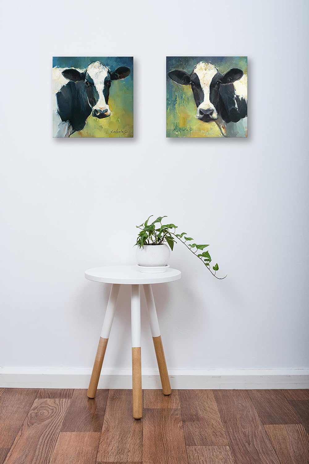 70% Off Discount Cow Pictures Wall Decor Farmhouse Country Cow Canvas Wall Art Pictures Rustic Wall Decor for Living Room Kitchen Bedroom, 12x12 inch Ready to Hang