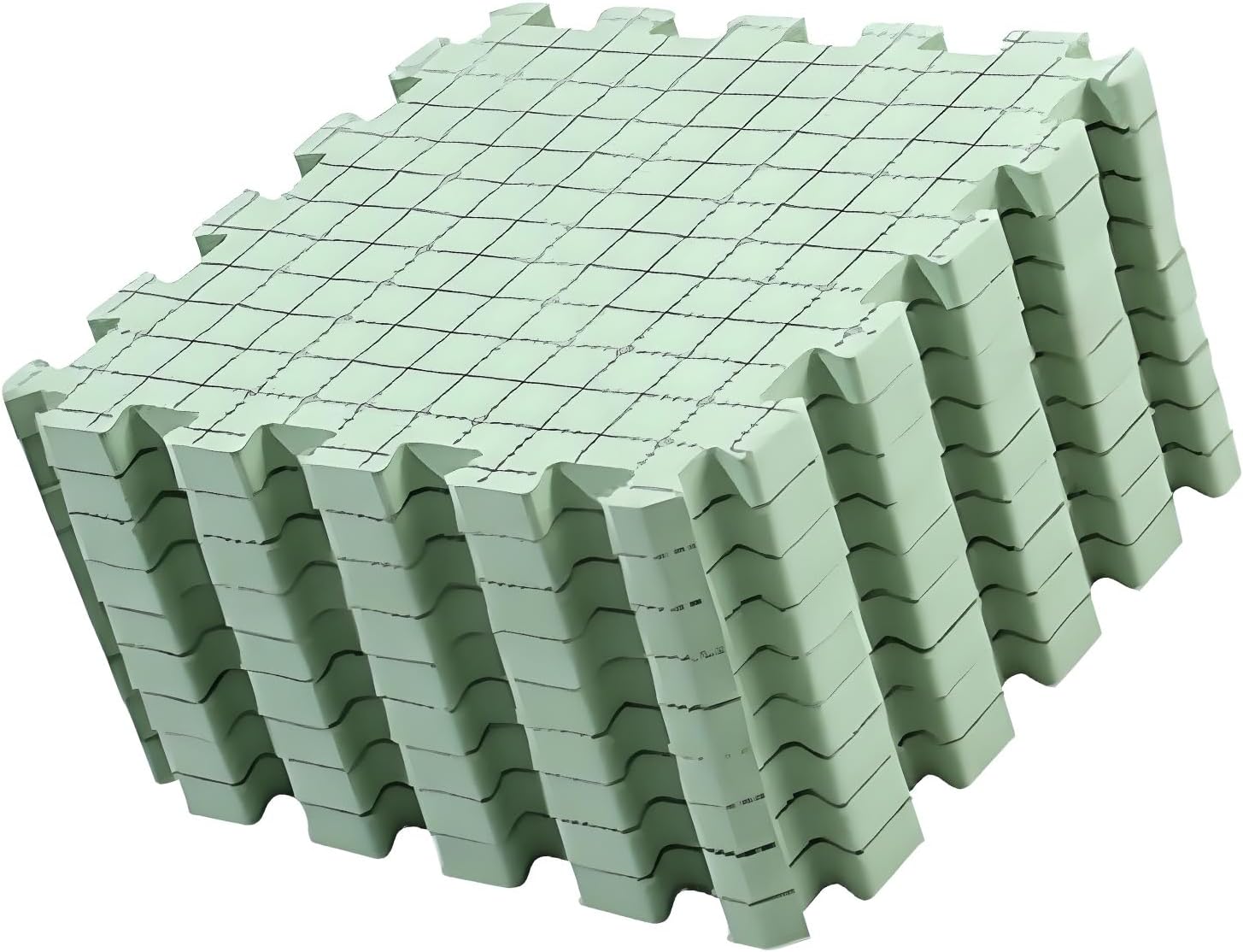 Shurhome 9Pcs 12x12Inch Knitting Blocking Mat Anti Slip Foam Board for Granny Square Making Stitching Needlework Positioning Foam Sewing Mat