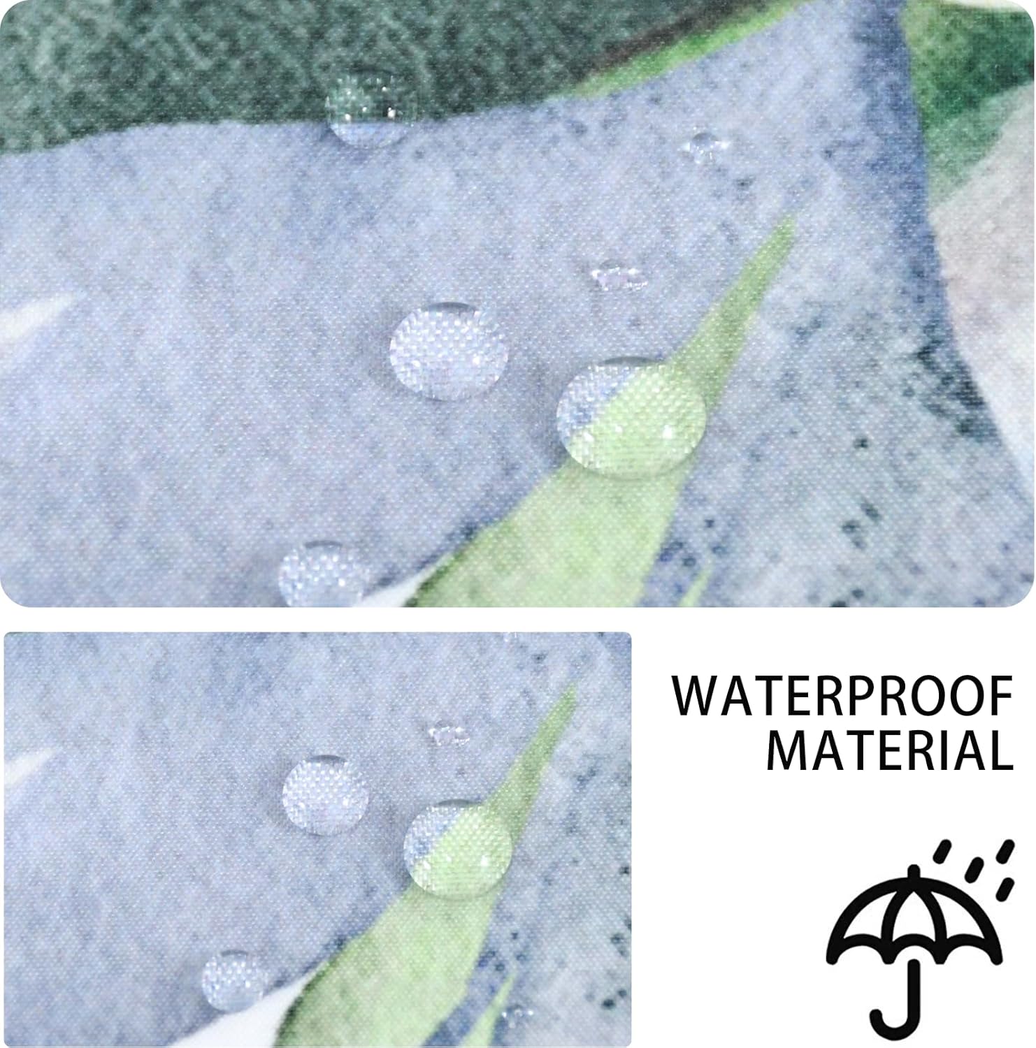 Sage Green Eucalyptus Extra Long Shower Curtain, Watercolor Leaves Plant Spring Floral Waterproof Fabric Machine Washable with Hooks for Bathroom Bathtub Decor 72Wx84H