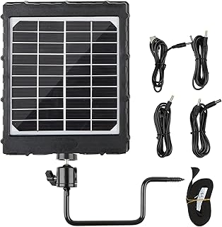 Pannello solare Power Bank 8000mAh Uscita 12V/1A, 9V/1.5A, 6V/2A, Ingresso 5V IP66 Impermeabile Portatile Esterno Ricaricabile Alimentatore con Staffa per Trail & Game Camera