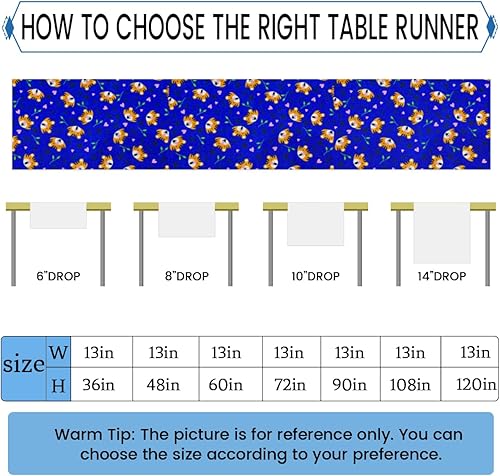 Miniatura 2 de Camino de mesa con estampado de patas de tigre, estilo lino, 13 x 60 pulgadas, camino de mesa rústico de granja, cocina, comedor, decoración para