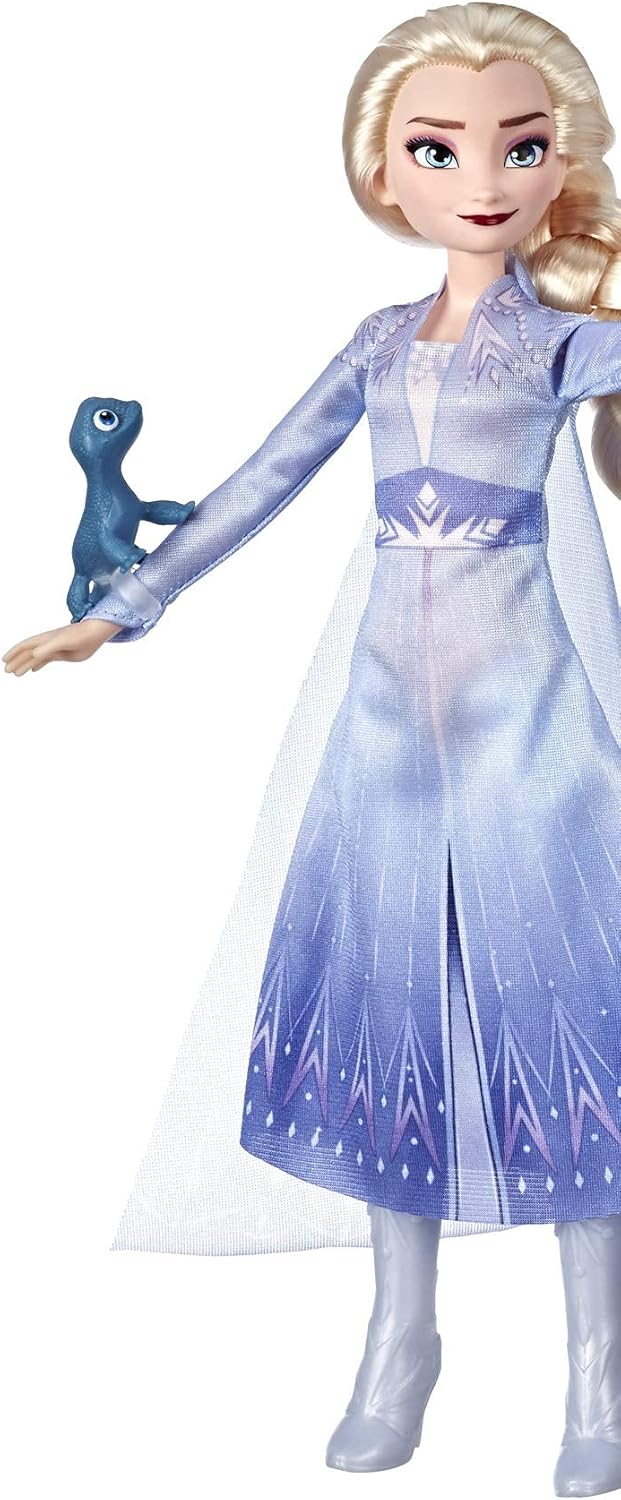 Disney Frozen Elsa Fashion Doll in Travel Outfit Inspired by Frozen 2 with Pabbie & Salamander Figures