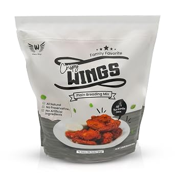 Wolfes Wings Crispy Chicken Fry Mix - All Natural, For Air & Oil Fry, 288 Wings