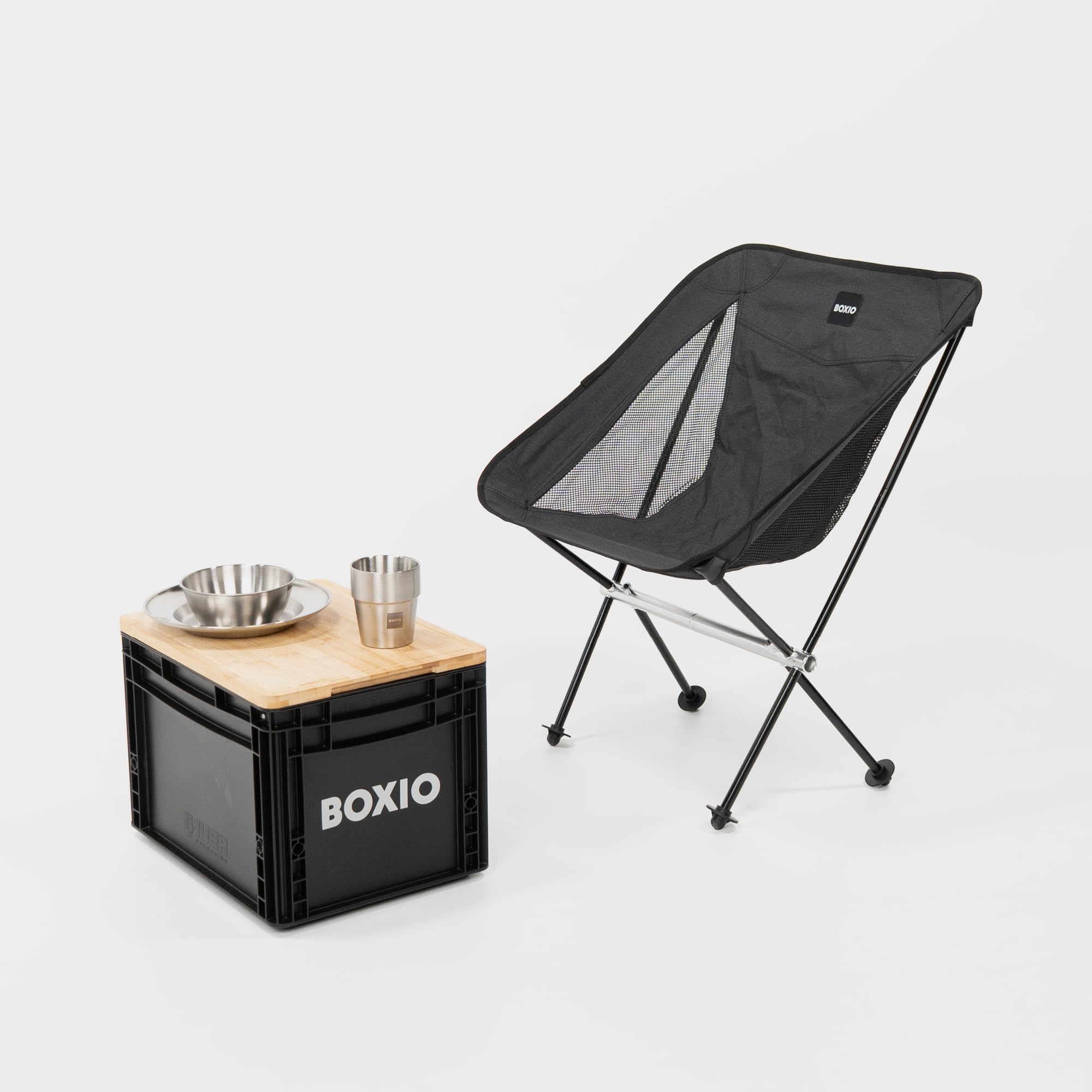 BOXIO - Chair: Ultraleichter Campingstuhl, Faltbarer Klappstuhl für Camping, Picknick & Strand | Komfortabler Sessel & Angelstuhl – Ideal als Strandstuhl & Campingstühle Outdoor (2)