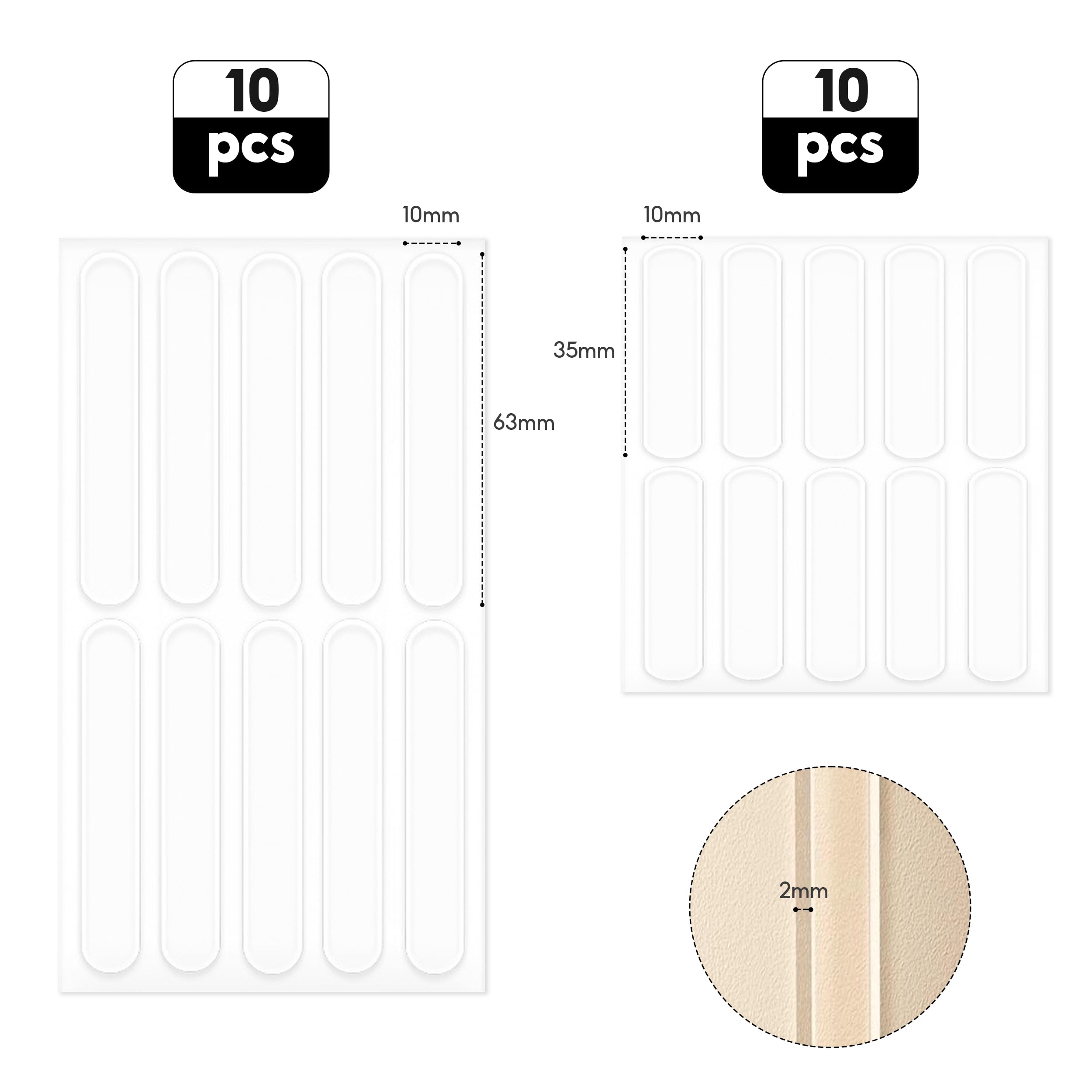 Furniture Bumpers, 200 PCS Door Pads Stop Slamming, Silicone Cupboard Door StoppersDoor Silencer for Furniture Doors Protectors - Image 2