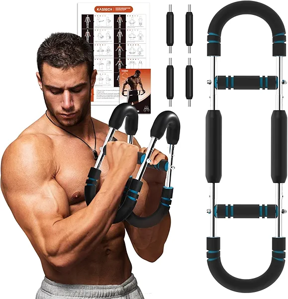 Adjustable Twister Arm Trainer with 4 Springs & Workout Guide, 12 Resistance Levels (40-110 lbs) – Portable Chest & Upper Body Strength Trainer for Men & Women, Home Gym Muscle Builder