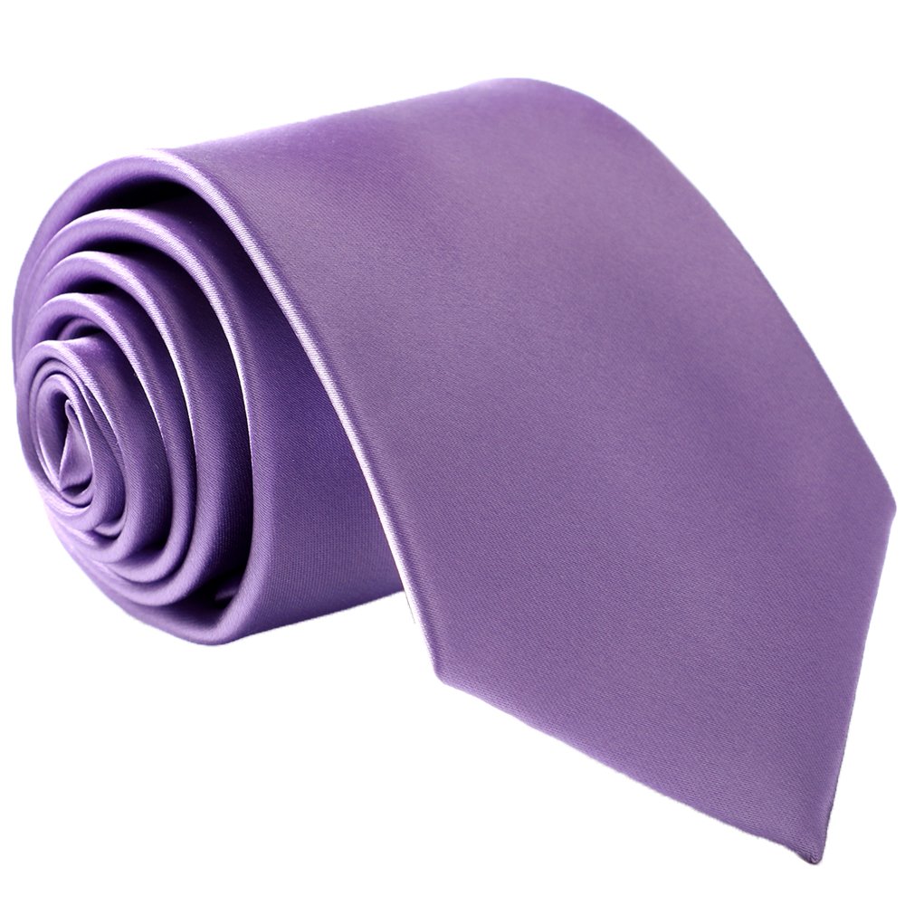 Fortunatever Mens Solid Satin Extra Long Ties,Handmade Neckties For Men With Multiple Colors+Gift Box