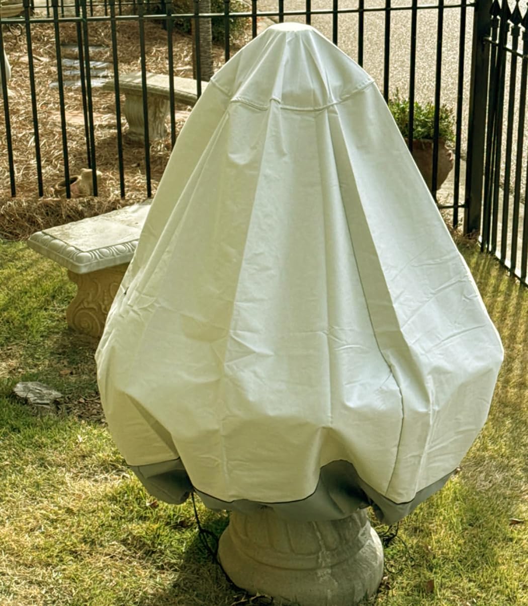 J&C 210D Fountain Cover for Outdoor Waterproof Fountains Covers for Winter Protection Fountain Dust-Proof Protector for Garden Statue Large 48 x 68 Inch