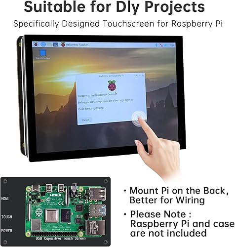 Miniatura 4 de HMTECH 5 '' Raspberry Pi pantalla táctil Monitor 800x480 HDMI con pantalla IPS pantalla LCD para Raspberry Pi 400432ZeroBB+, Banana Pi, Jetson Nano,