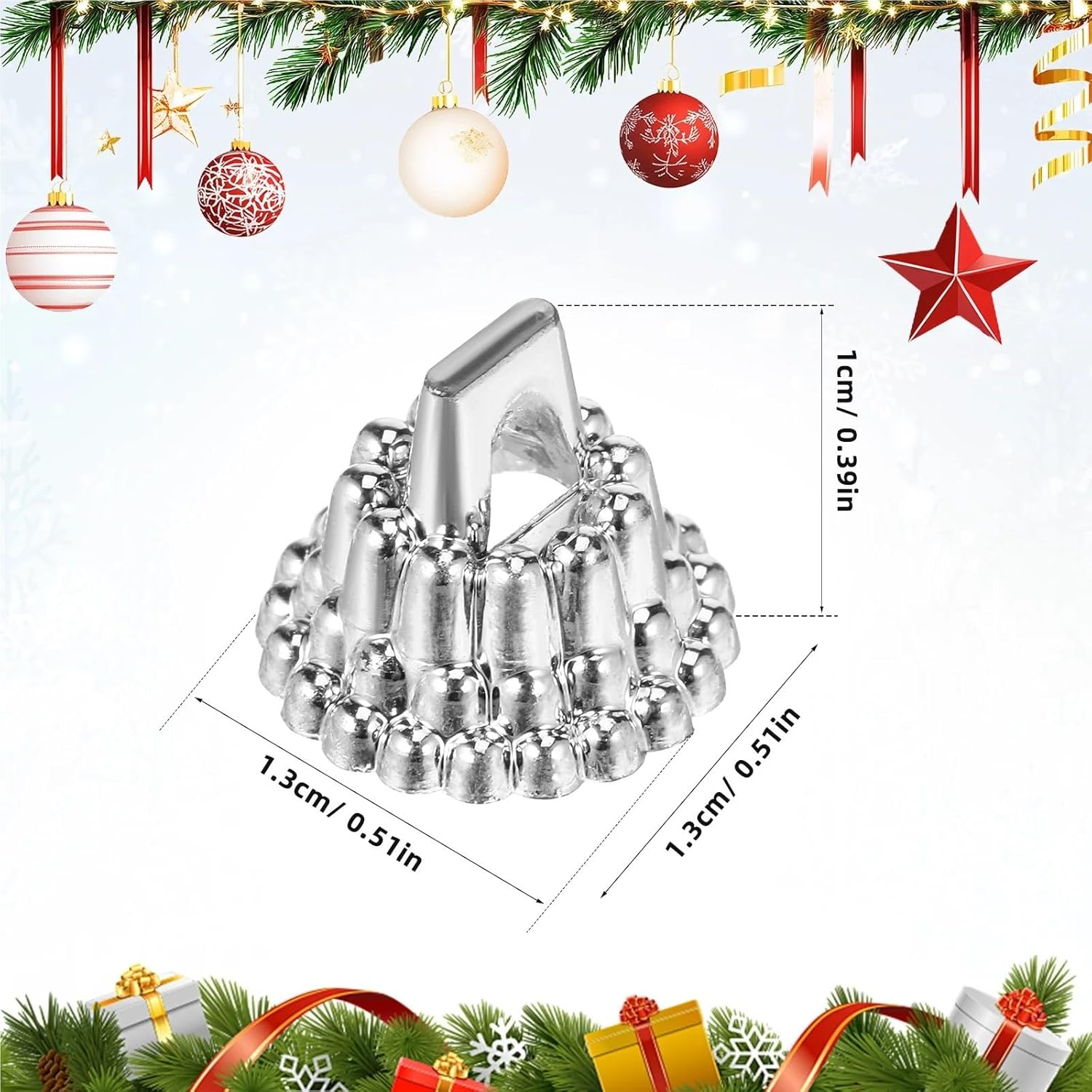 Ornament Caps 600 Pcs Fade Resistant Ornament Holders, Christmas Ball Parts for DIY Pendants