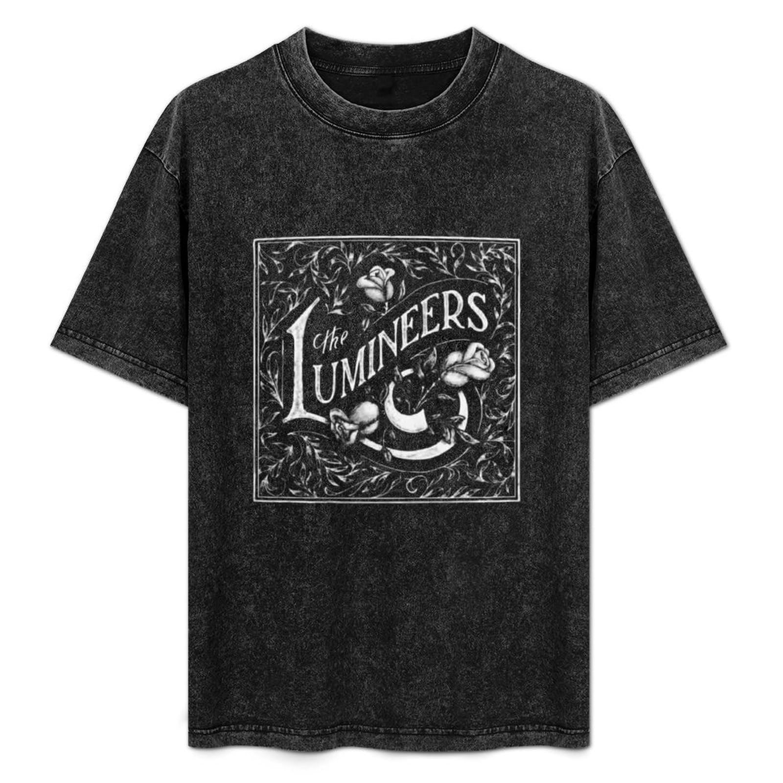 The Lumineers Mens T-Shirt Black Graphic Unisex Tee Shirt L