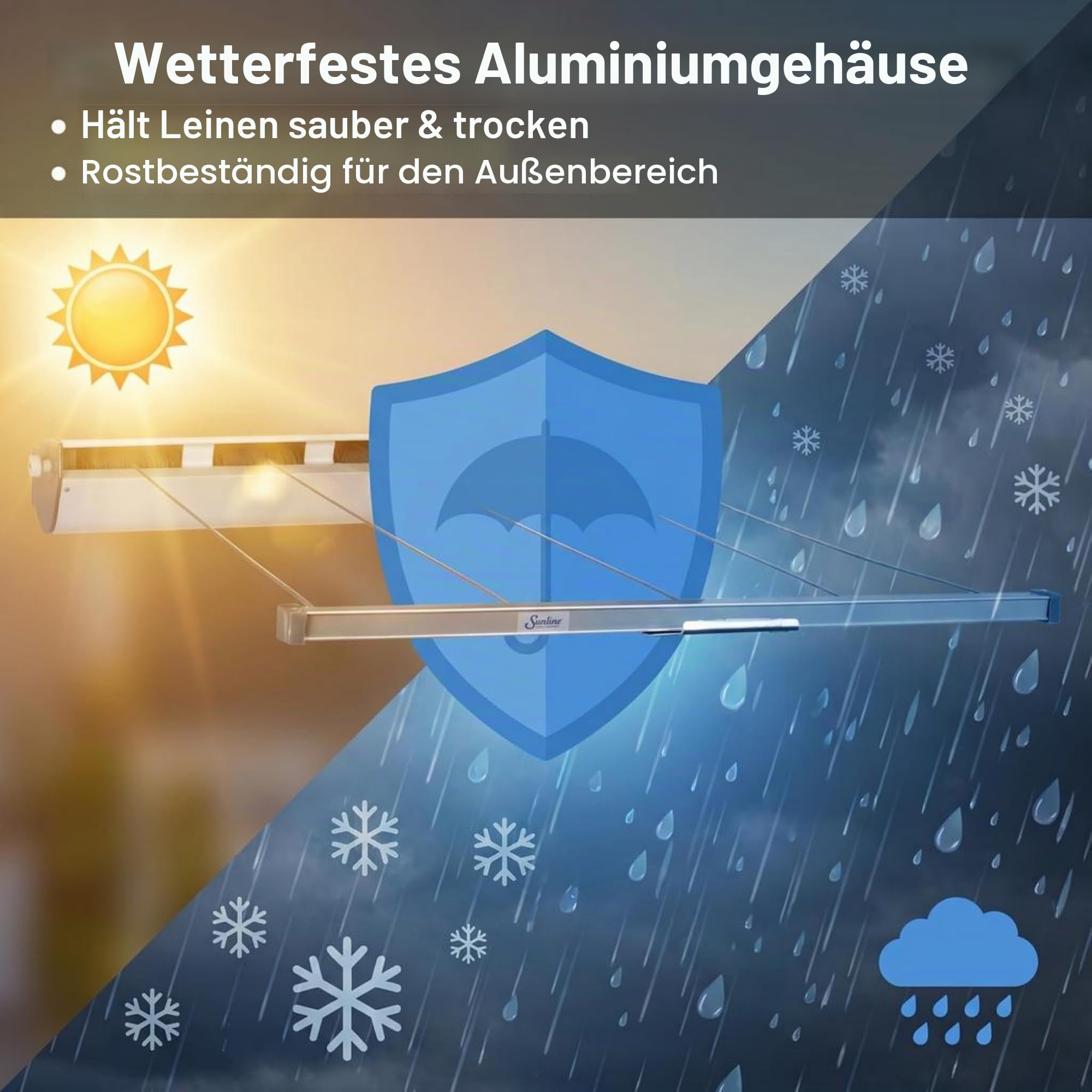 Household Essentials 5-Linie einziehbaren Innen- / Outdoor-Wäschetrockner