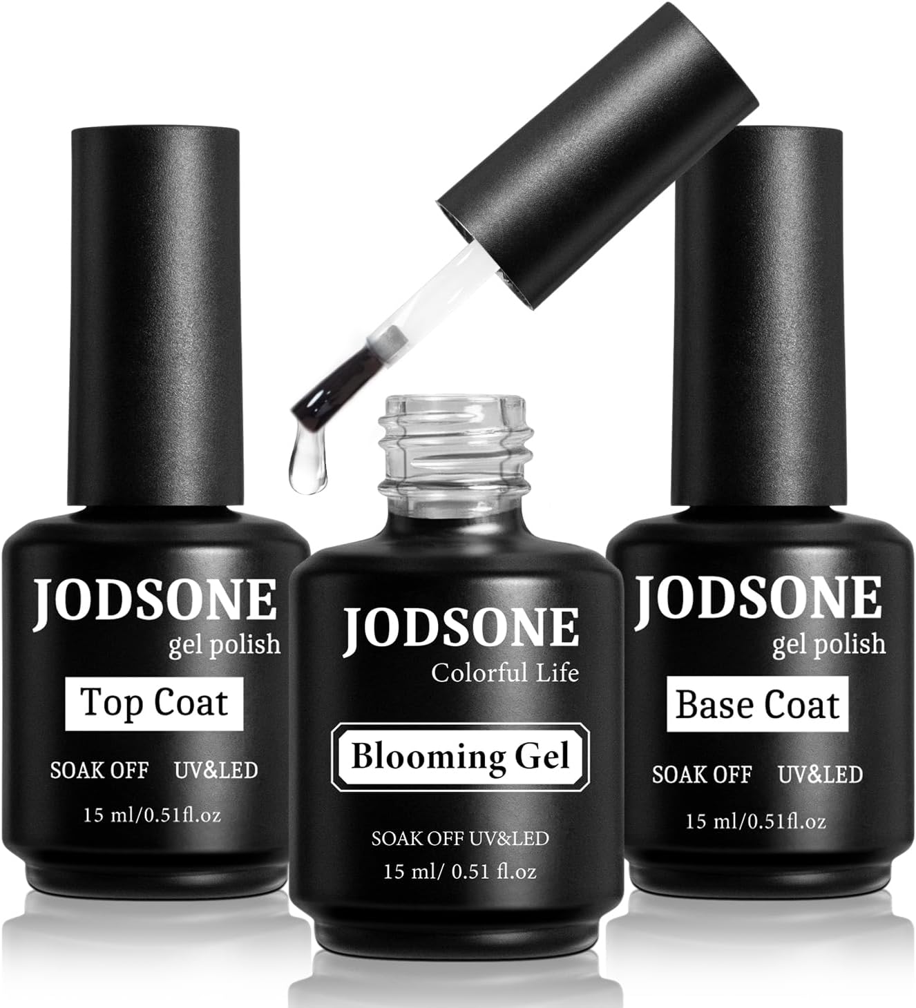 JODSONE 15 ML Blooming Gel Nail Polish Enrich Nail Life Base Coat Top Coat Solid Gel Manicure