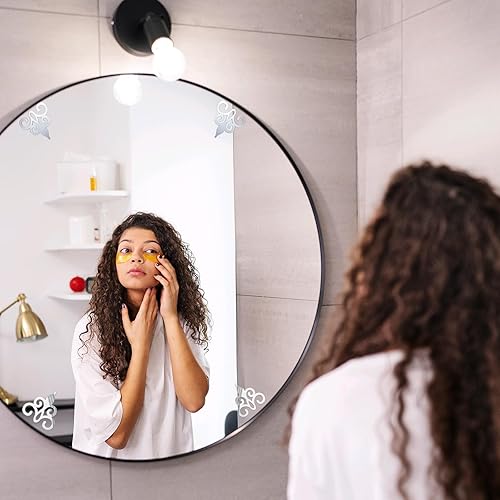 Miniatura 6 de 20 calcomanías de arte para pared, 2.8 pulgadas, removibles de espejo acrílico 3D, decoración de pared de espejo autoadhesiva, calcomanías de espejo