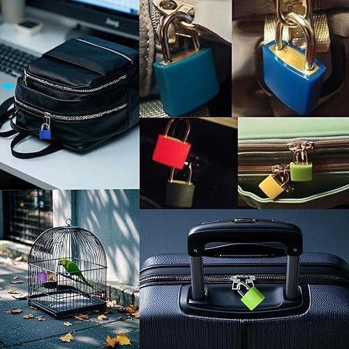 Miniatura 3 de Cerraduras pequeñas para maleta con llaves, 12 cerraduras pequeñas para equipaje, candados pequeños para casillero, mini cerradura para casillero,