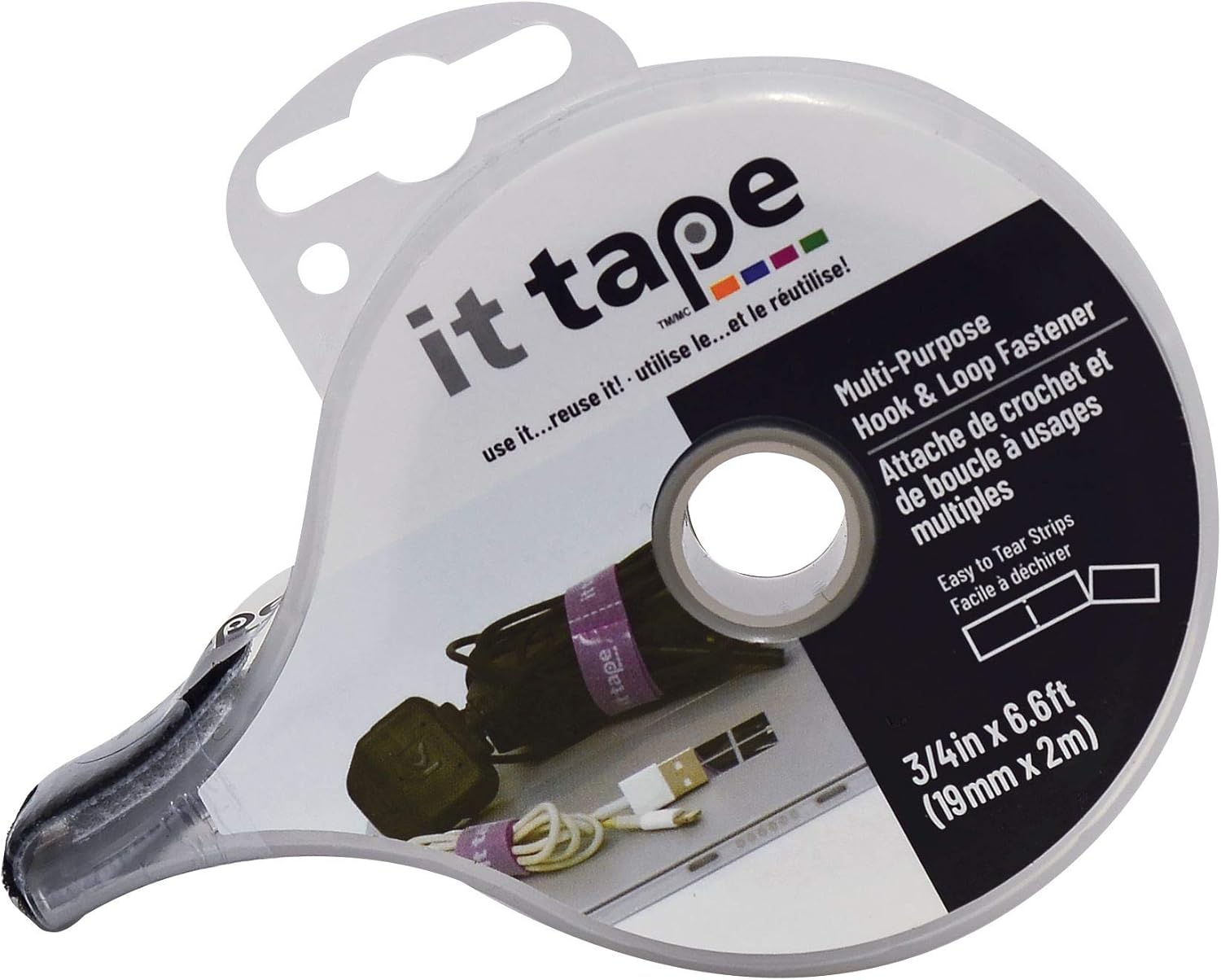 It Tape Hook And Loop Fastener A A Inch X 2 Meters Black With D