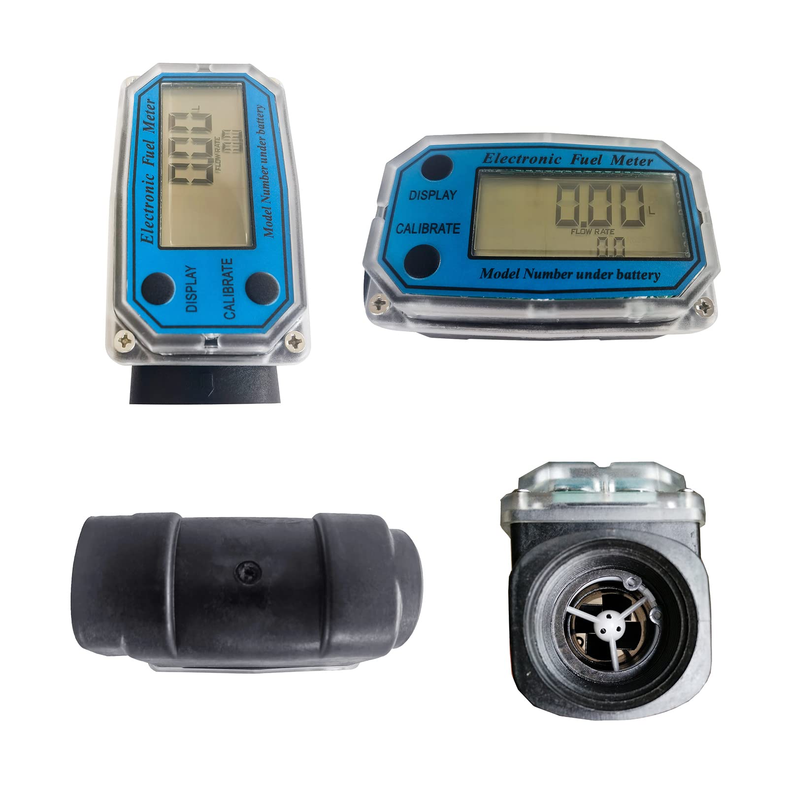 Caudalímetro de fluido mejorado Pantalla digital LCD Medidor de flujo de aceite Usado Conducto