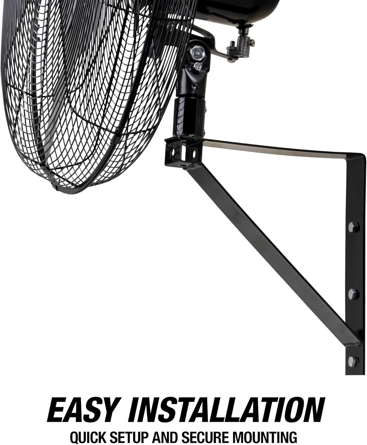 OEMTOOLS 44883 24 Inch Oscillating Fan, Outdoor Fan, Wall Mount Fan 4216 CFM, IP44 Waterproof Motor, 3 Speed Outdoor Fans for Patios, Garage, and Shop Cooling