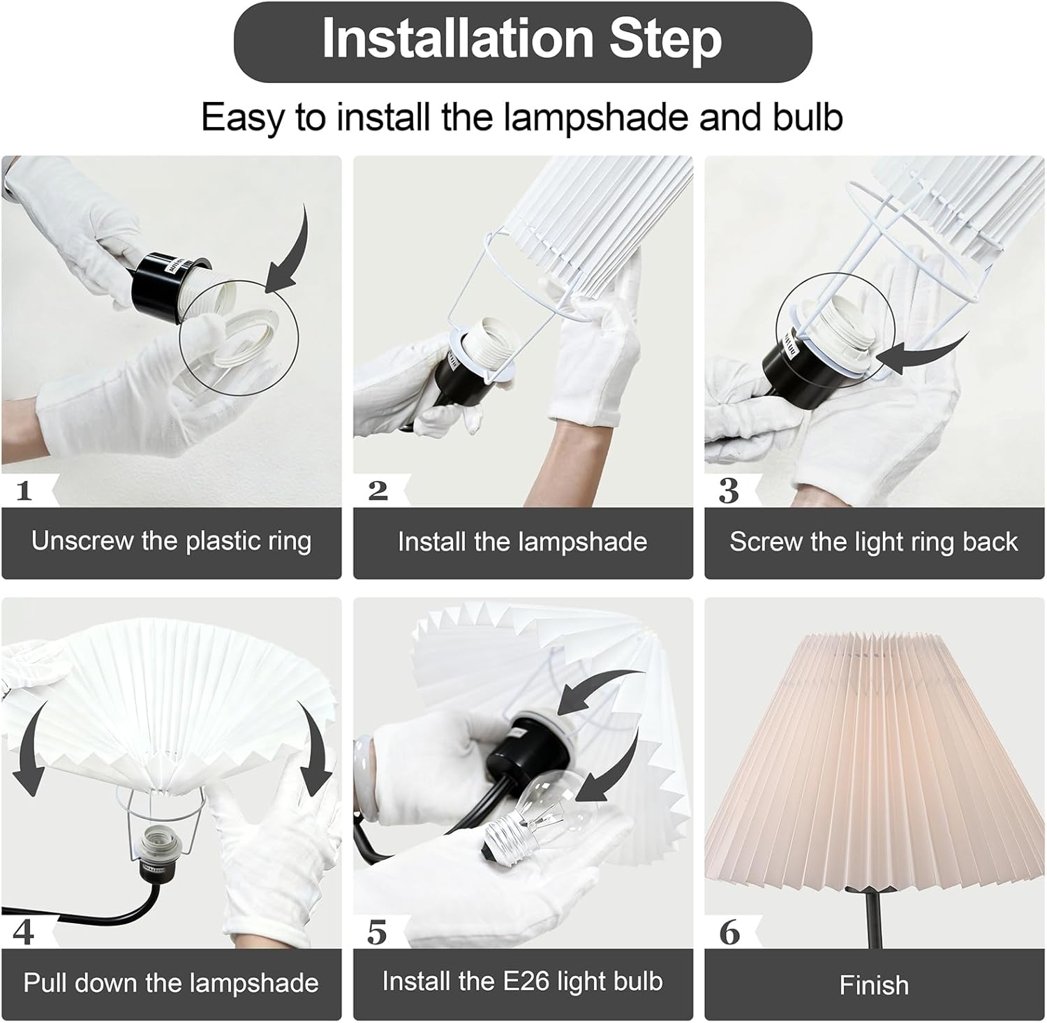 47’’ Modern Linear Chandelier for Dining Room, 2-Light Black Farmhouse Pendant lights kitchen island with White Fabric Shades, Island Lighting Fixture for Restaurant Kitchen Over Table, E26 Base