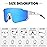 STORYCOAST Polarized Sports Sunglasses for Men Women,Bike Glasses Driving Fishing Cycling Mountain Bike Sunglasses UV400 Protection 1-(A) White-Blue
