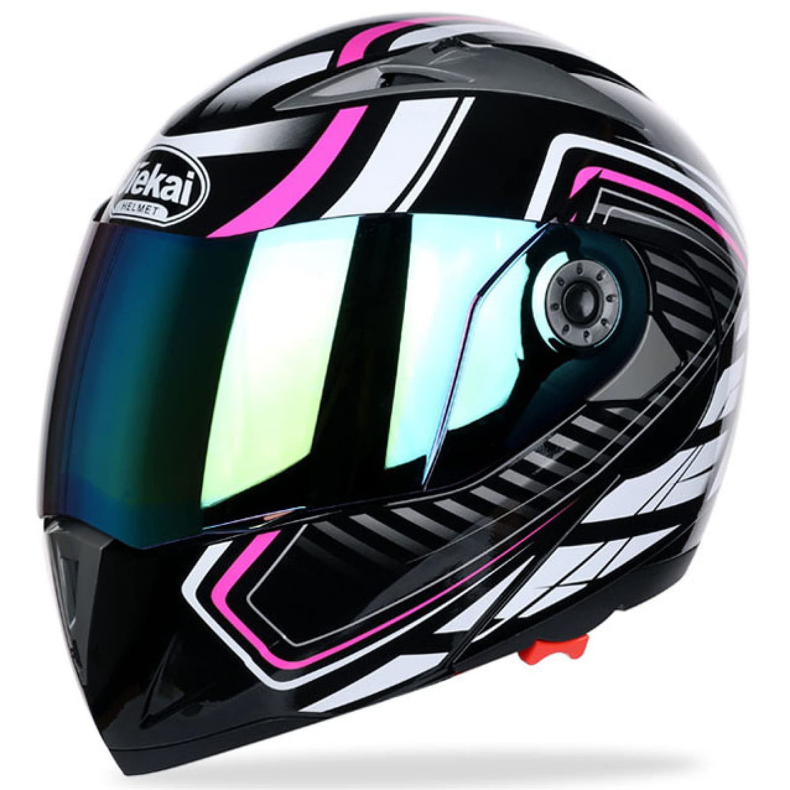 Kaski motocyklowe męskie Kask motocyklowy Flip Up Front Modułowy kask motocyklowy Kaski motocyklowe damskie Kaski motocyklowe Flip-Up Kaski motocyklowe damskie,black A-2XL（63-64cm）