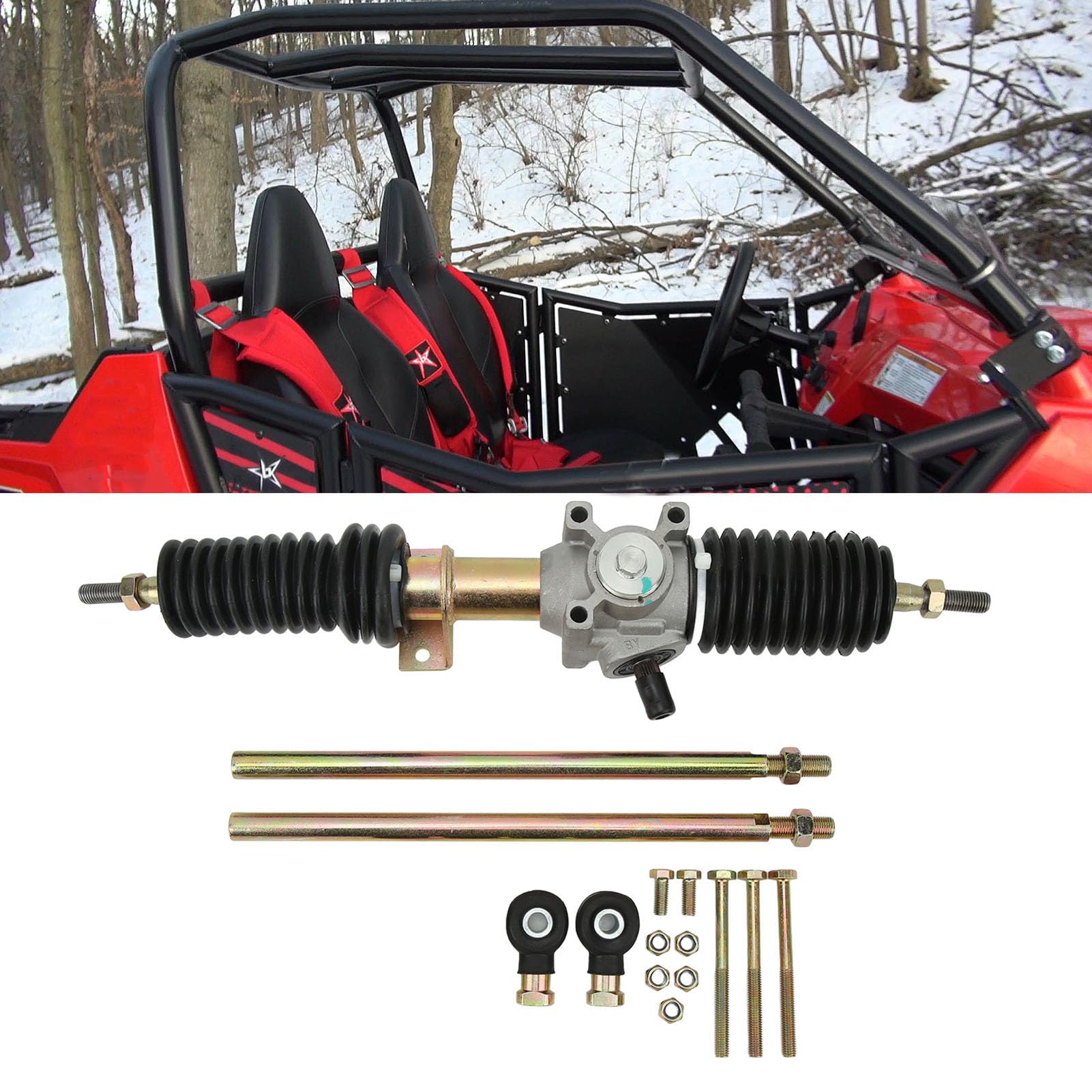 Kit Pignone Cremagliera Sterzo in Metallo Resistente per S 800 EFI 2009 R09VH76AX, Riduzione Resistenza Sterzo per Guida Stabile, Sostituzione Facile per Fuoristrada, Riparazione Off-Road, Uso su