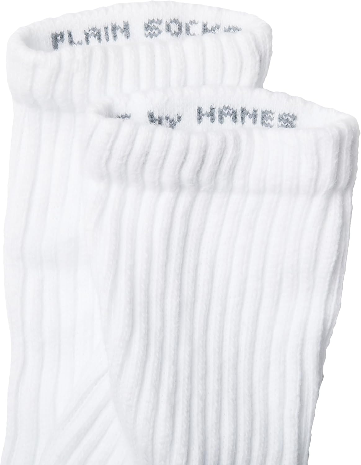 Hanes Unisex Plain White Socks Pack or Plain Black Socks Pack, Men's, Women's & Teen Sizes, Crew and Ankle 6-Packs