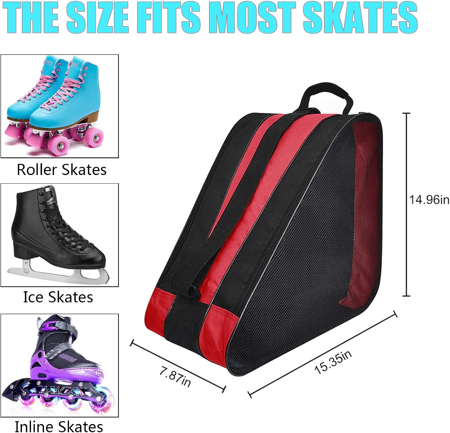 Buy Peyorom Skate Bags, Great for Roller Skates, Ice Skates, Quad