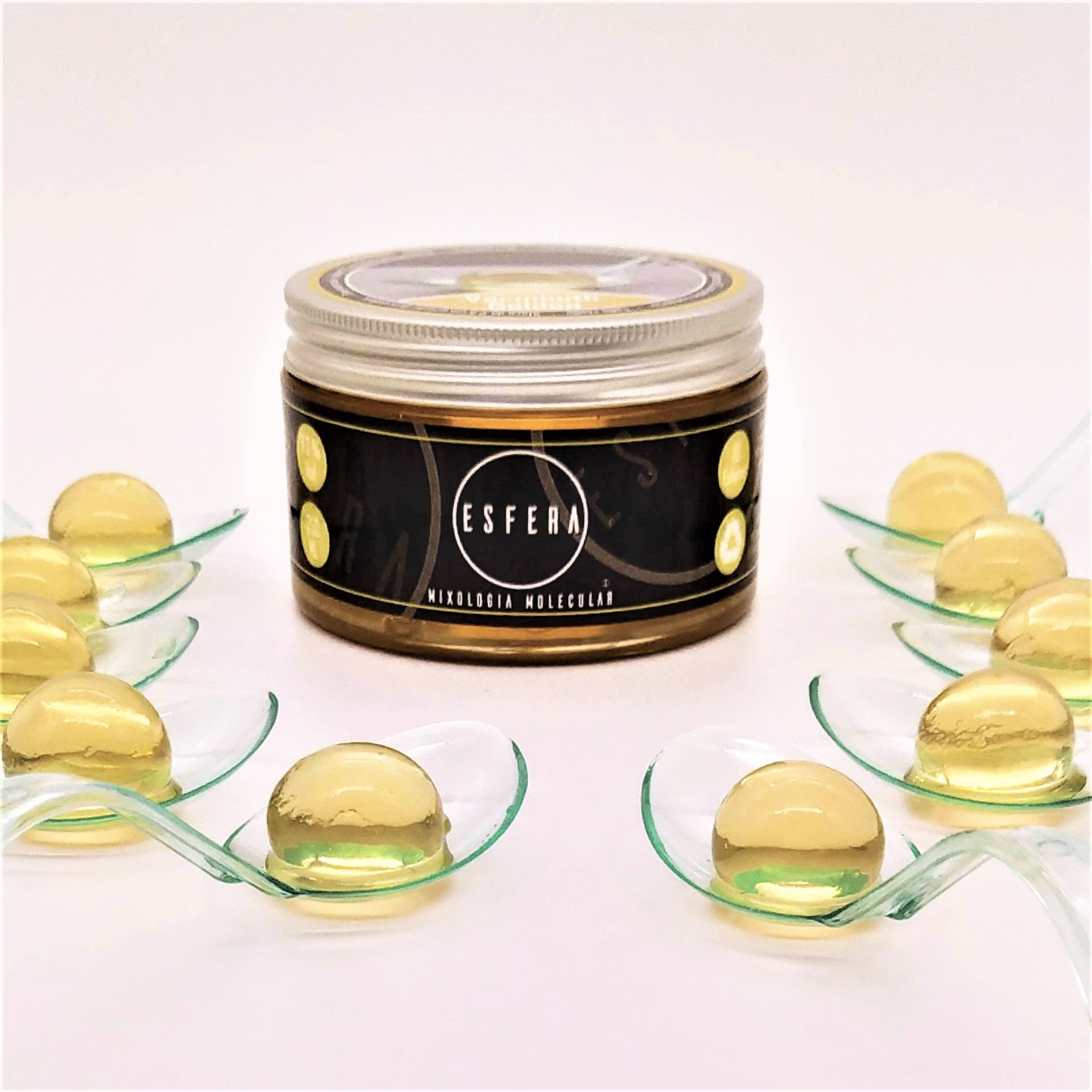Esfera Mixología Molecular - Esferificaciones Kit con Alginato de Sodio - Cocteles Preparados - Kit 8 Sabores de Cocteleria - Kit Gin Tonic Regalo Original Gourmet - Tonica de Corte Molecular